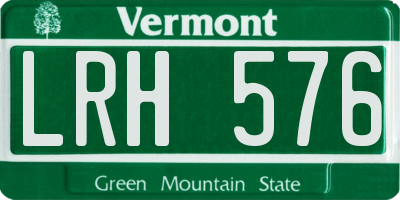 VT license plate LRH576