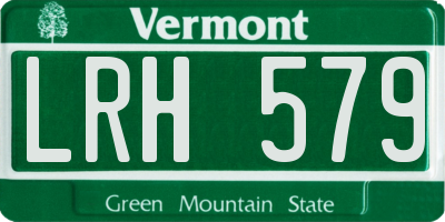 VT license plate LRH579