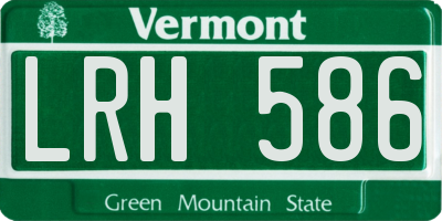 VT license plate LRH586