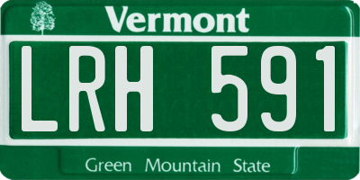 VT license plate LRH591