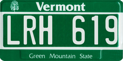 VT license plate LRH619