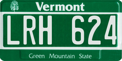 VT license plate LRH624