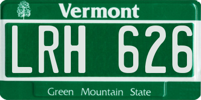 VT license plate LRH626