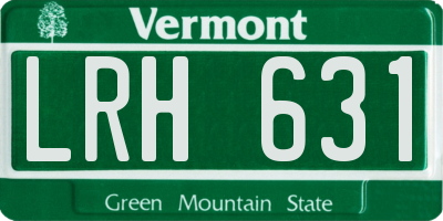 VT license plate LRH631