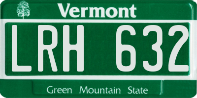 VT license plate LRH632