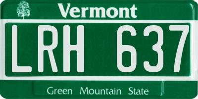VT license plate LRH637