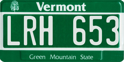 VT license plate LRH653