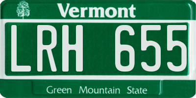 VT license plate LRH655