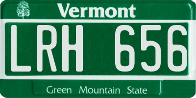 VT license plate LRH656