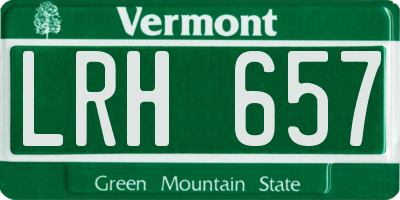 VT license plate LRH657