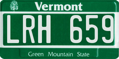 VT license plate LRH659