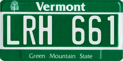 VT license plate LRH661
