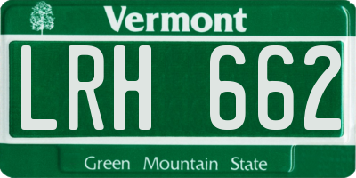 VT license plate LRH662