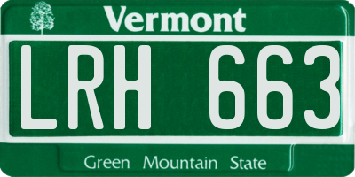 VT license plate LRH663