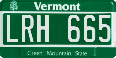 VT license plate LRH665