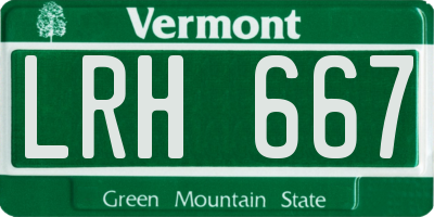 VT license plate LRH667