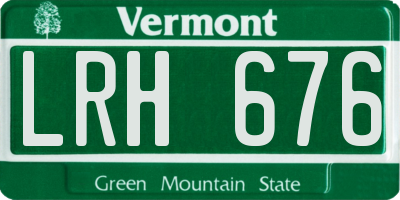 VT license plate LRH676