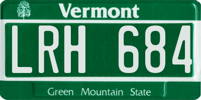 VT license plate LRH684