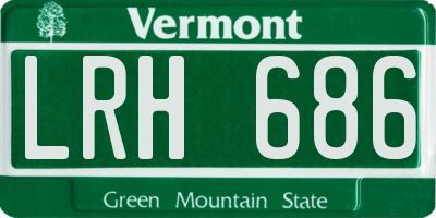 VT license plate LRH686
