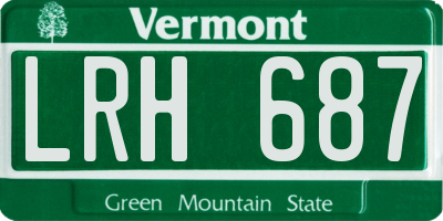 VT license plate LRH687