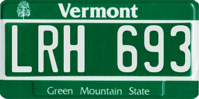 VT license plate LRH693