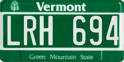 VT license plate LRH694