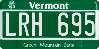 VT license plate LRH695