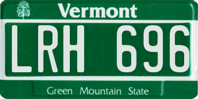 VT license plate LRH696