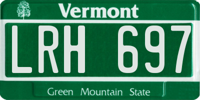 VT license plate LRH697