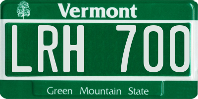 VT license plate LRH700