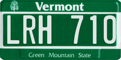 VT license plate LRH710