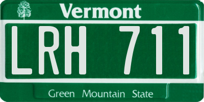 VT license plate LRH711