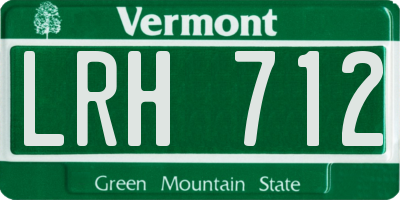 VT license plate LRH712