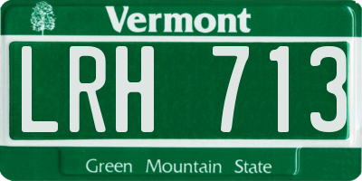 VT license plate LRH713