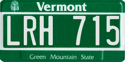 VT license plate LRH715