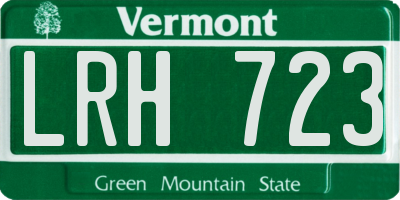 VT license plate LRH723
