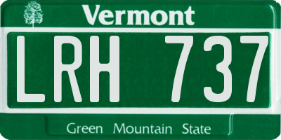 VT license plate LRH737