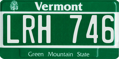 VT license plate LRH746