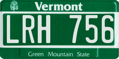 VT license plate LRH756