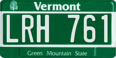 VT license plate LRH761