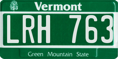 VT license plate LRH763