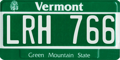 VT license plate LRH766