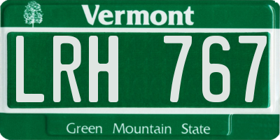 VT license plate LRH767