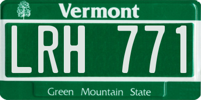 VT license plate LRH771