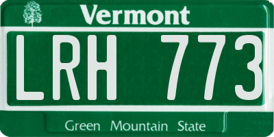 VT license plate LRH773