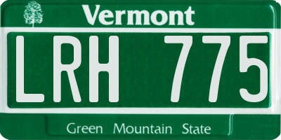 VT license plate LRH775