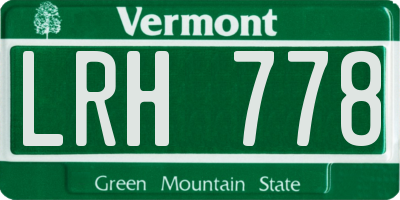 VT license plate LRH778