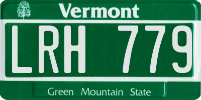 VT license plate LRH779