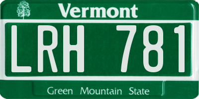 VT license plate LRH781