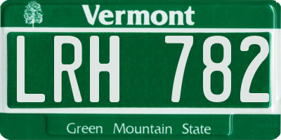 VT license plate LRH782